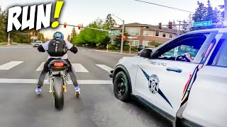 COPS VS BIKERS  MOTORCYCLE POLICE CHASE  ANGRY amp COOL COPS 2024 [upl. by Nareht153]