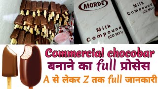 How to make commercial chocobarChocobar recipeChocolate ice cream recipeChocolate recipe [upl. by Annoya]