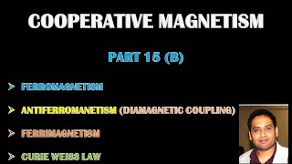 PART 15B COOPERATIVE MAGNETISM CURIE WEISS LAW [upl. by Ebert285]