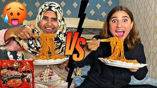 Spicy Noodles Challenge 🥵 With Mama  NA58 [upl. by Freemon976]