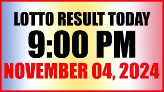 Lotto Result Today 9pm Draw November 4 2024 Swertres Ez2 Pcso [upl. by Yekcir]