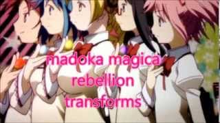 madoka magica rebellion transforms [upl. by Ailuig]