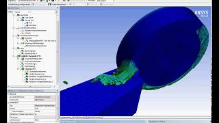 Ansys Workbench explicit dynamics turning in circumferential direction of AlSi 1045 tutorial [upl. by Hamlen815]