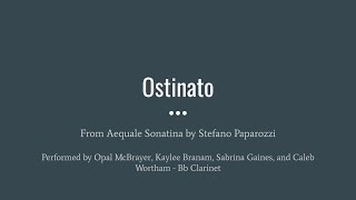 Ostinato  Aequale Sonatina Stefano Paparozzi [upl. by Campbell]