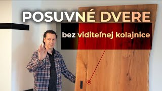 Posuvné dubové dvere bez viditeľnej kolajnice pri otvorenom aj zatvorenom stave z masívu [upl. by Alika]