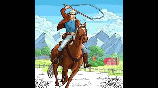 A man riding a horse holding a whip in the air cowboys horse asmrsounds [upl. by Martens]