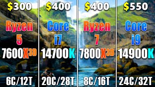 Ryzen 5 7600X3D vs Core i7 14700K vs Ryzen 7 7800X3D vs Core i9 14900K  PC Gaming Benchmark Tested [upl. by Maurizio384]