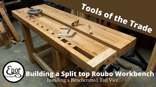 Building a Split top Roubo workbench Part 3 Installing a Benchcrafted Tail Vice [upl. by Anana]