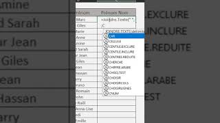 Intervertir le nom et le prénom avec Excel AstucesExcel FormationExcel ApprendreExcel [upl. by Zales]