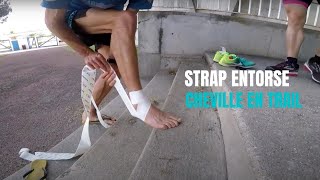 Strap entorse externe de la cheville en trail par un kiné sportif Baptiste Lacaze [upl. by Colis]