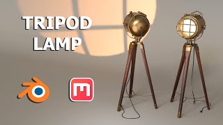 How to make a Tripod Lamp in Blender  Full Tutorial  Part 1 [upl. by Anigal416]