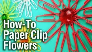 HowTo Paper Clip Flowers [upl. by Ennayoj264]