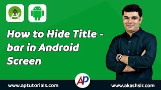 How to Hide Title bar in Android Screen  Android Studio Tutorials in Hindi [upl. by Attlee]