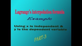 Lagranges interpolation formula interesting amp simple examplePART3 [upl. by Kemppe755]