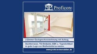 Proficon Immobilien Mike Hübner präsentiert 2 ZiWohnung im Dachgeschoss in Wolfenbüttel zu mieten [upl. by Eimma]