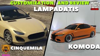 lampadati Cinquemila and lampadati Komoda customization and review Gta5 online pc [upl. by Parke]