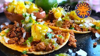 Tacos de Carne Molida Al Pastor con Salsa de Piña Asada [upl. by Valeria65]