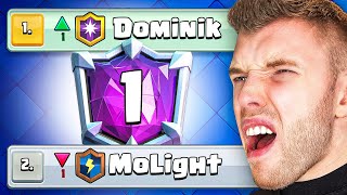 😱🥇DOMINIK vs MO LIGHT um PLATZ 1 DER WELT Season End Krimi  Clash Royale Deutsch [upl. by Ynnelg]