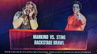 WWE 2K24 Summerslam 96 Mankind Vs Sting Boiler Room Brawl [upl. by Sauncho987]