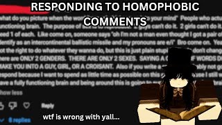 READ DESC Responding to Comments Under my Homophobia Video [upl. by Aikemat]