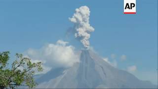 Mexicos Colima volcano spews ash [upl. by Aloek]