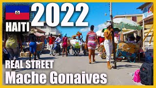 Walking in the city of GONAIVES Haiti Real Street 2022 nan MACHE Gonayiv to PARC VICENT [upl. by La Verne]