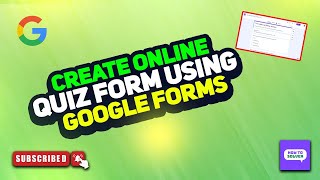 Create Online Quiz Form Using Google Forms 2024 [upl. by Mcripley]