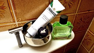 Rex Ambassador Adjustable Razor Proraso White Shaving Cream Proraso Green Aftershave Splash [upl. by Ynalem]