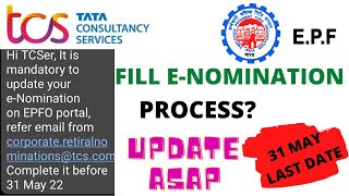 TCS EPF  HOW TO FILL YOUR ENOMINATION amp PROCESS TO FILL IT  HOW TO ACTIVATE UAN tcs UAN EPF [upl. by Nnaylrebmik]