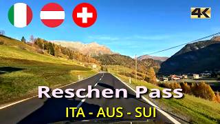 Driving in ItalyAustriaSwitzerland  Reschen Pass  autumn 2024  4K [upl. by Hoover336]