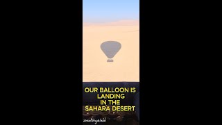 MY HOTAIR BALLOON LANDING EGYPTS SAHARA DESERT WITH 24 PASSANGERS [upl. by Ynar]