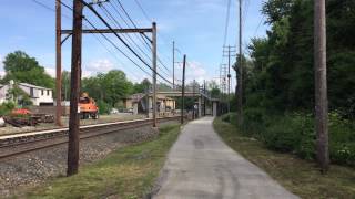 SEPTA Norristown High Speed Line Train Passing Haverford Station Doppler Effect [upl. by Rednaeel]