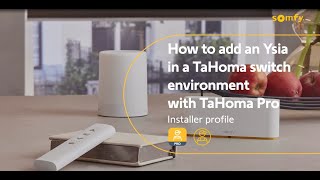 How to add a Somfy remote in a TaHoma switch environment w TaHoma pro w bindingInstaller profile [upl. by Silvano]