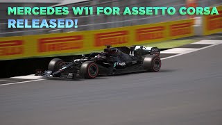 Mercedes W11 For Assetto Corsa Released [upl. by Ivar927]