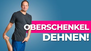 Oberschenkel dehnen  3 effektive Übungen gegen Knieschmerzen amp Arthrose [upl. by Enahs]