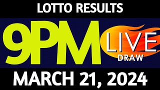 Lotto Result Today 900 pm draw March 21 2024 Thursday PCSO LIVE [upl. by Doria]