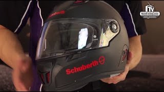 Schuberth SR1 Stealth Motorhelm Review  MotorKledingCenterTV [upl. by Tterrag767]