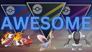 Ultra League Skeledirge Cresselia Registeel team is AWESOME in PokemonGo [upl. by Goltz]