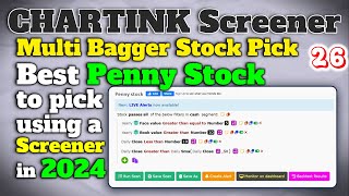 Chartink Screener to Find Penny Stocks During Market Crash for Multibagger Returns [upl. by Ennairej208]