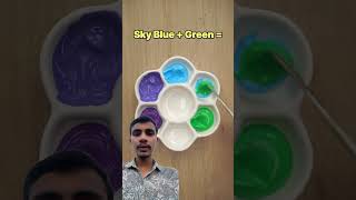 Sky Blue Green Purple Colour Colormixing paintmixing youtubeshorts [upl. by Nanfa]