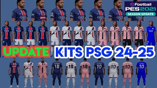 PES 2021 New Kits Pack Paris SaintGermain 20242025 [upl. by Ahsinelg]