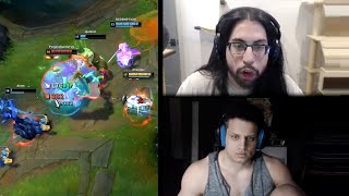 TYLER1 GOT JUMPSCARED  CAN THEY KILL HIM ft IMAQTPIE  THEBAUSFFS AMBESSA QUADRA  LOL MOMENTS [upl. by Jezrdna]