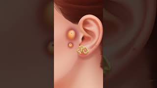 ear piercing ASMR removed asmr animation shorts short trending viralshort shortsfeed [upl. by Glanti]