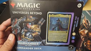 Unboxing Forces of the Imperium Commander Deck [upl. by Jaquiss842]