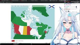 Vtuber SmugAlana takes a geography quiz of South America Canada European capitals Asia amp Africa [upl. by Sirromad]