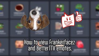 HOW TO SEE BOTH THE FRANKERFACEZ amp BETTERTTV EMOTES ON TWITCH BETTERTTV YOUTUBE UPDATE [upl. by Allyce437]