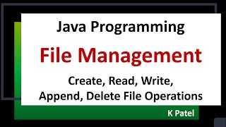 How to use Java File Management Concepts  Create Read Write Append and Delete DataText Files [upl. by Fabria596]