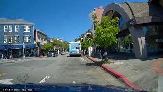 Drive through Sausalito Downtown along Sausalito Boardwalk [upl. by Kcolttam51]