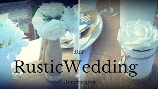 Wedding Rustic Decorations DIY wedding centrepieces Recycled Craft Ideas [upl. by Eceerahs488]