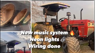 New music system 🔥 lights ✔️varjotvlogs855 tractor vlogs [upl. by Priscilla]